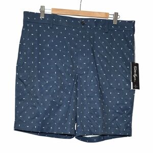 Walter Hagen Performance 11 Printed Golf Shorts, Mens W30 Navy Tiny Icons NEW